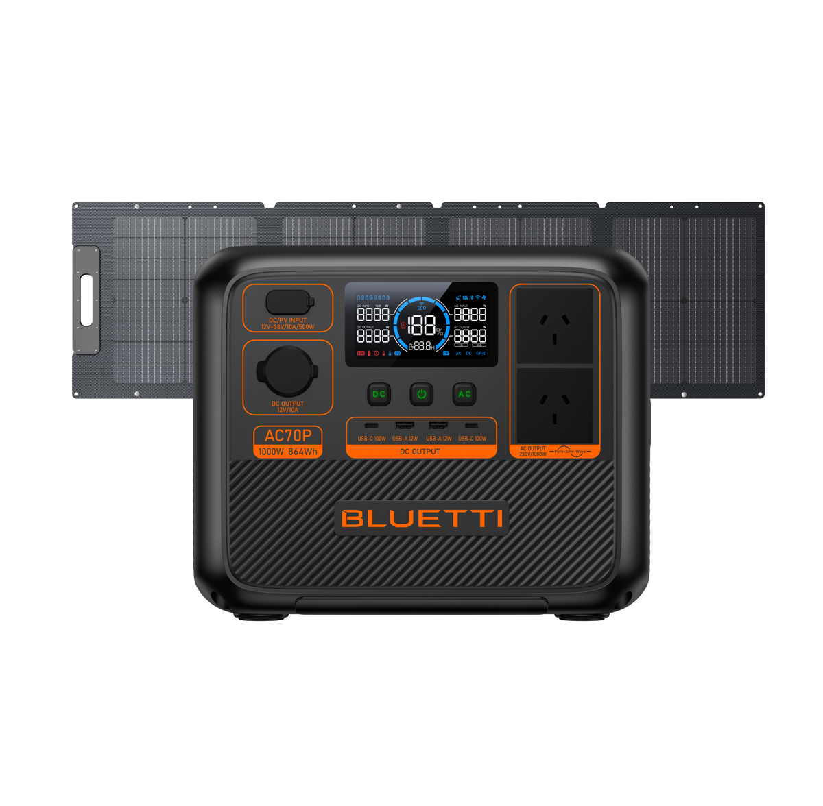 BLUETTI AC70P Portable Power Station | 1000W 864Wh