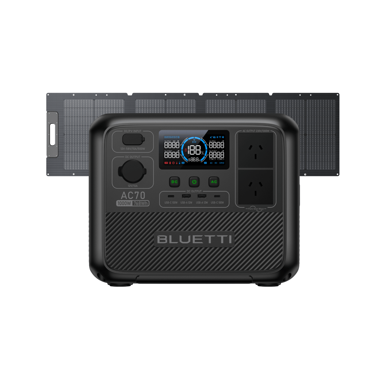 BLUETTI AC70 Portable Power Station | 1,000W 768Wh
