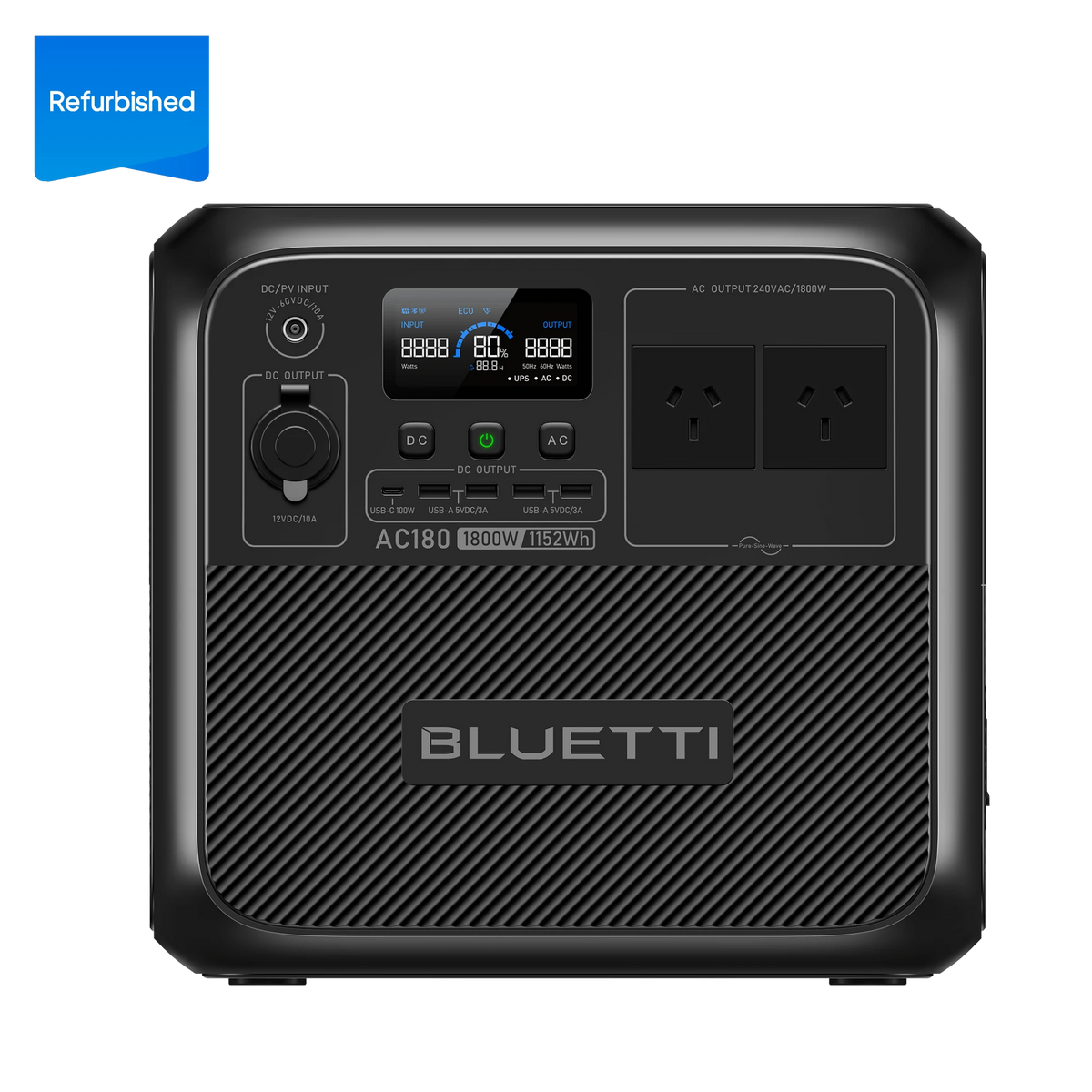 BLUETTI AC180 Portable Power Station | 1,800W 1,152Wh  (Refurbished)