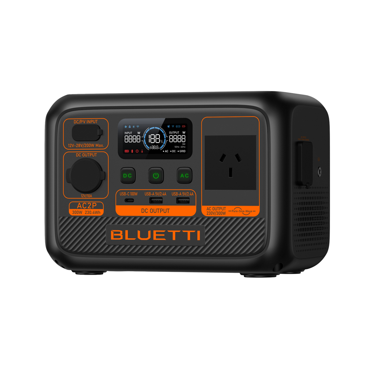 BLUETTI AC2P Portable Power Station | 300W 230.4Wh
