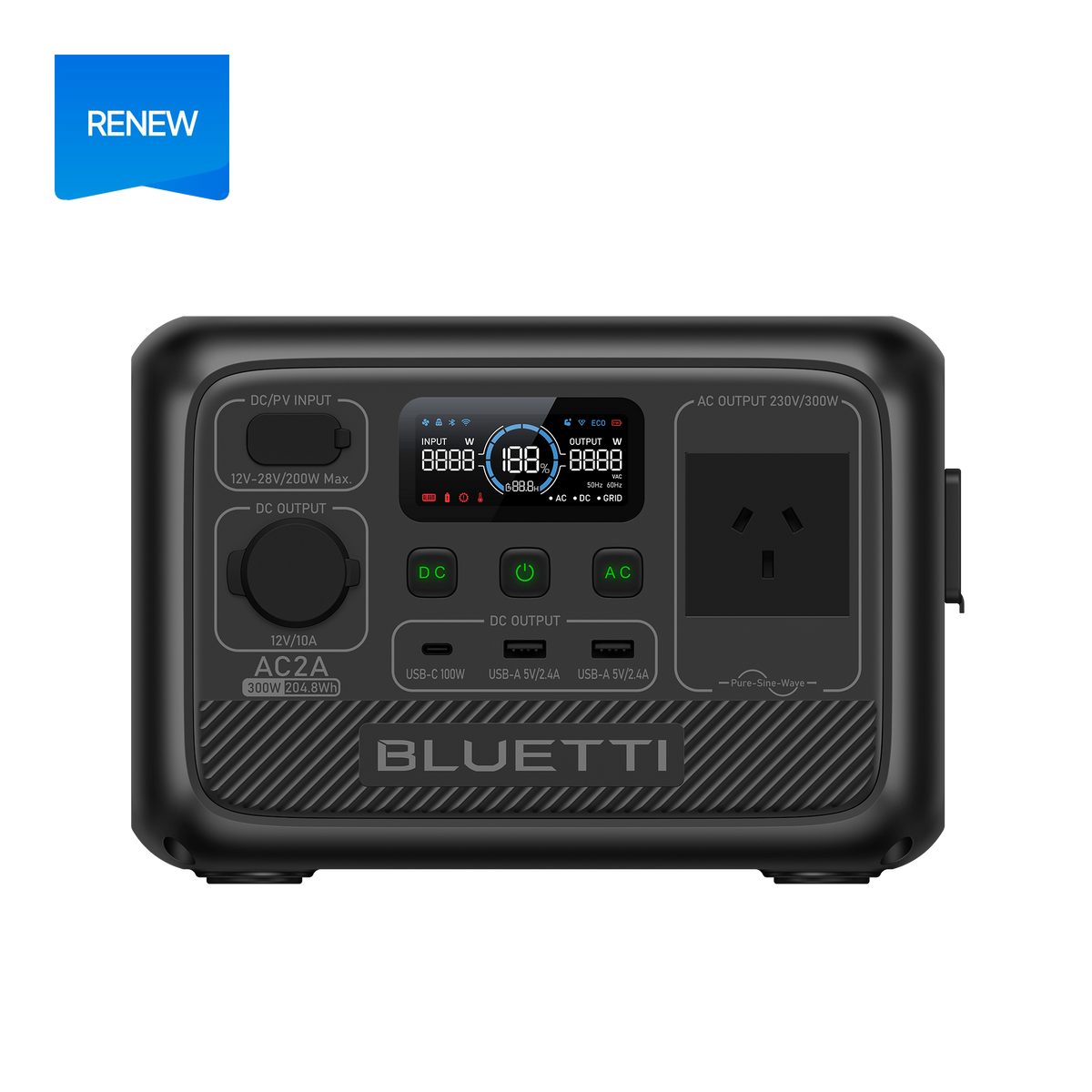 BLUETTI AC2A Portable Power Station | 300W 204Wh (Renew)