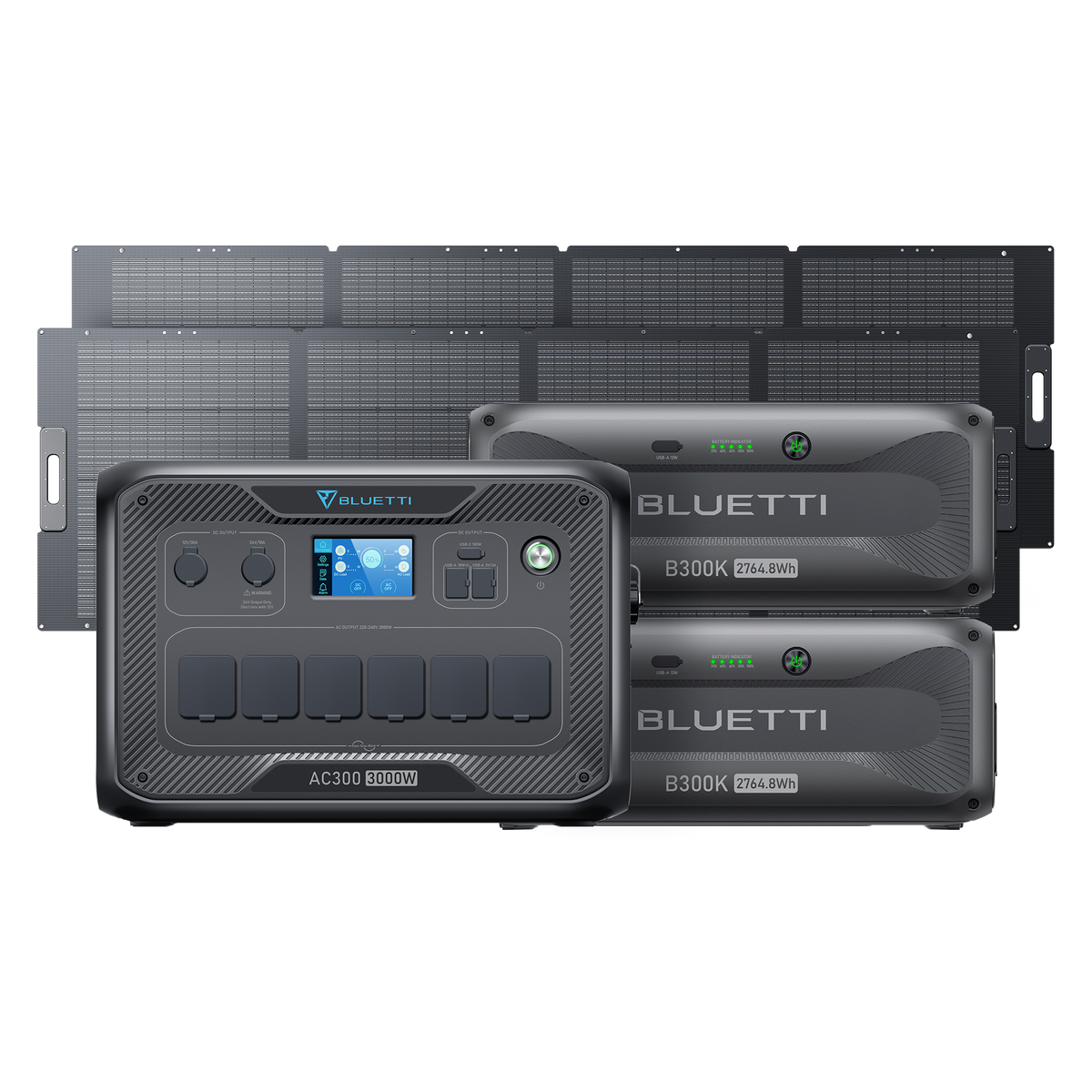 BLUETTI AC300+2*B300K+2*350W Solar | Home Battery Backup