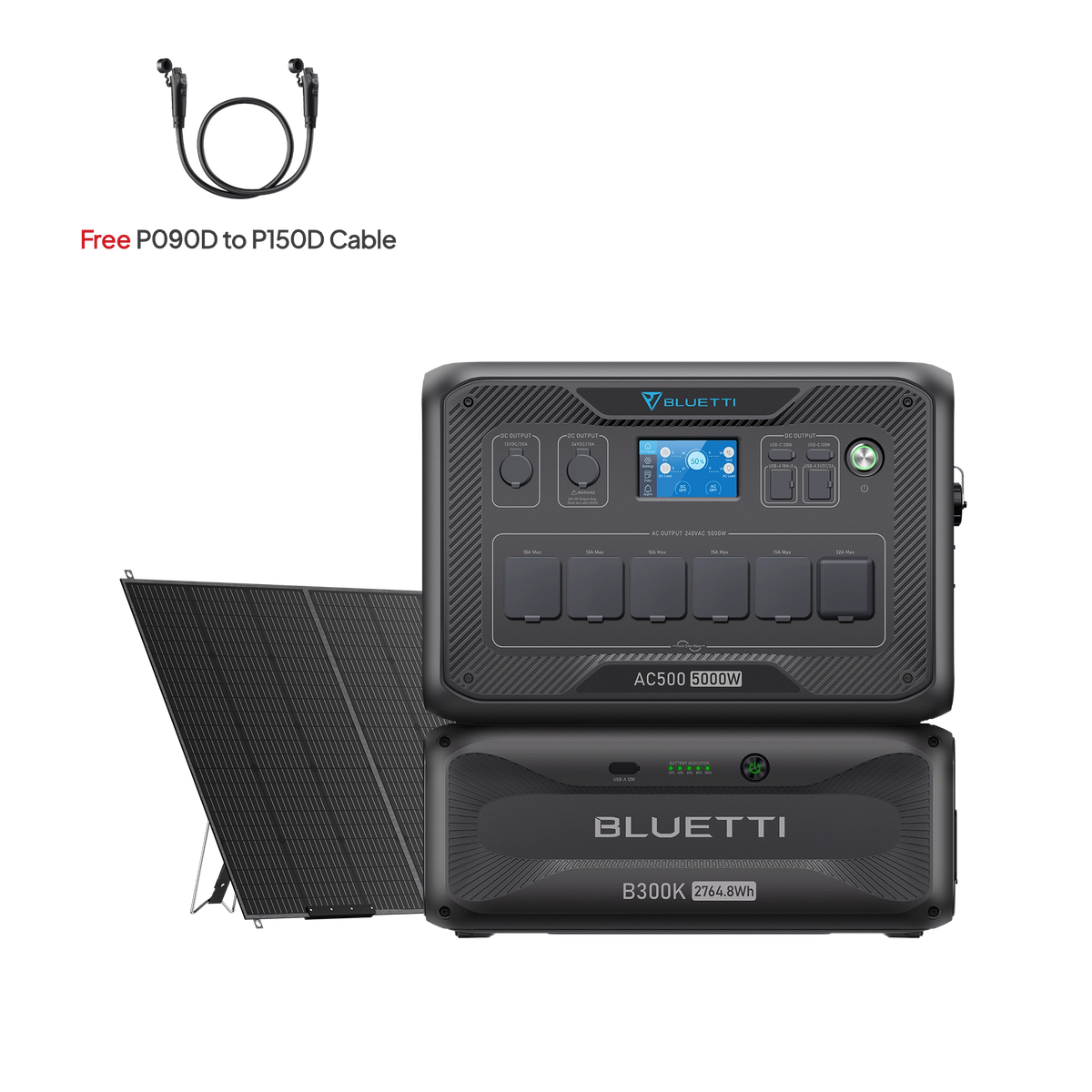BLUETTI AC500+B300K+350W Solar | Home Battery Backup