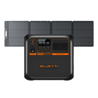 AC180P portable power station with 200W solar panel bundle for camping, outdoor work, and emergency power