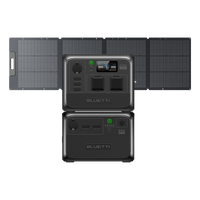 AC60 power station with B80 expansion battery and 200W solar panel bundle for outdoor adventures and off-grid power