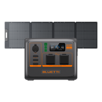 AC60P portable power station and 200W solar panel bundle for camping, caravanning, and emergency backup power