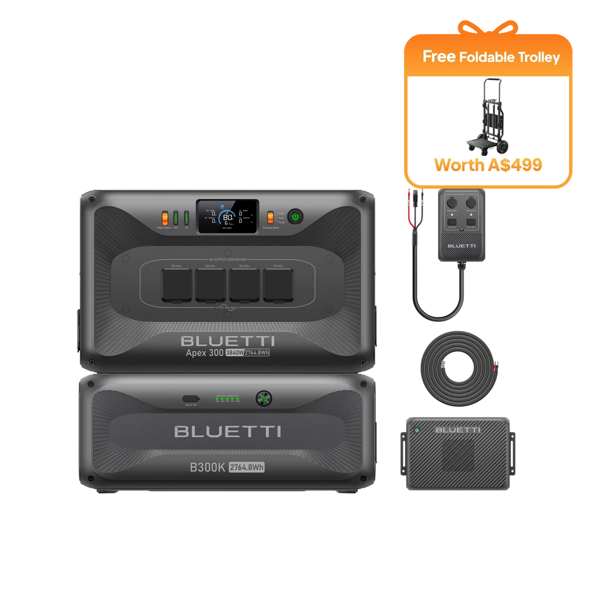 Charger 2 + Apex 300 + B300K + DC Hub