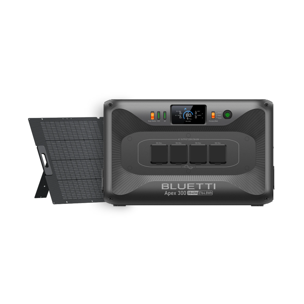 BLUETTI Apex300 3,840W Output 2,764.8Wh Capacity 350W Solar Kit