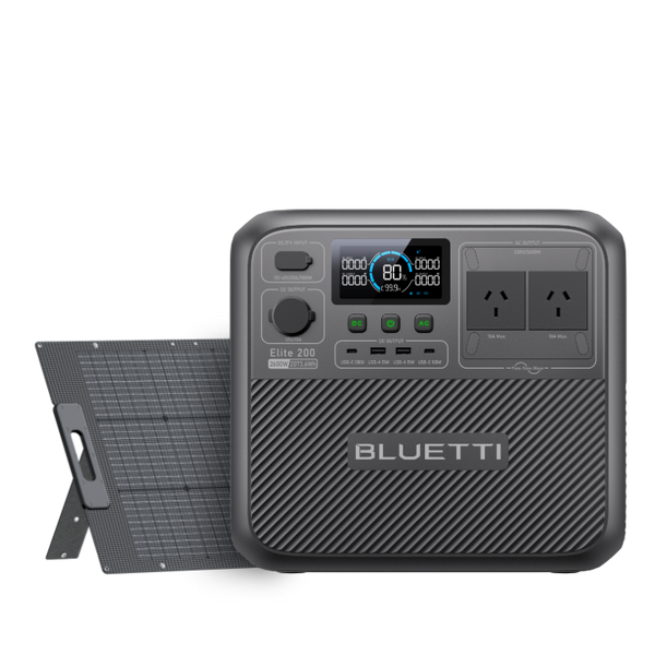 BLUETTI Elite 200 V2 with 200W Solar Panel – Prime Day Solar Generator Kit for Travel and Backup
