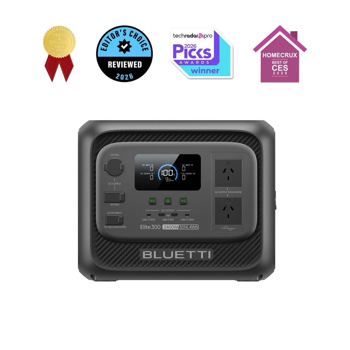 BLUETTI Elite 300 Portable Power Station 3,014Wh, 2,400W