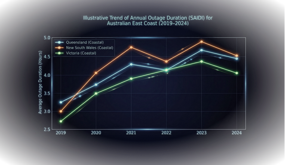 Illustrative Trend of Power Outages on Australia’s East Coast