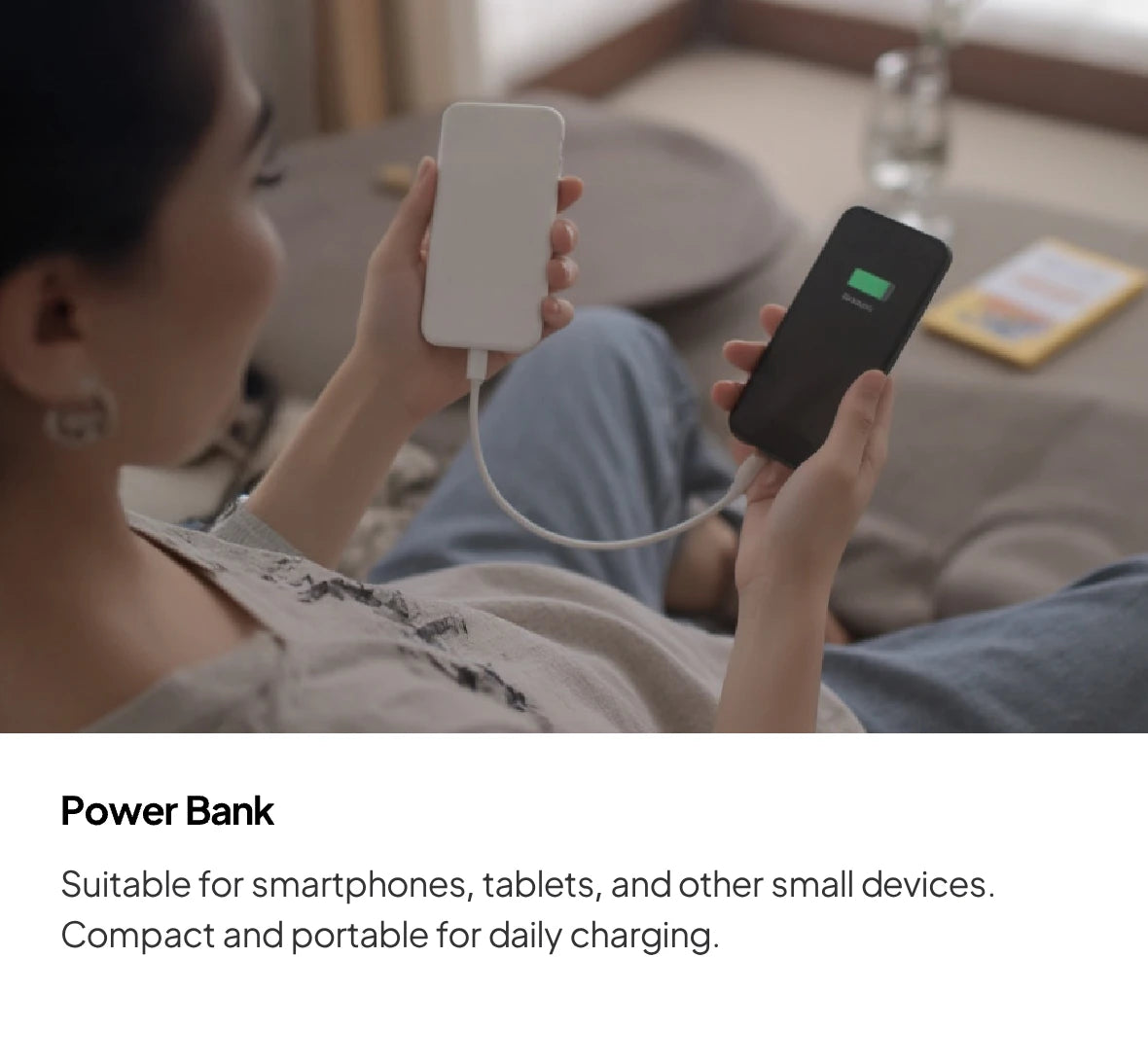 Traditional Power Bank for smartphones, tablets, and small electronics – compact and portable daily charging solution